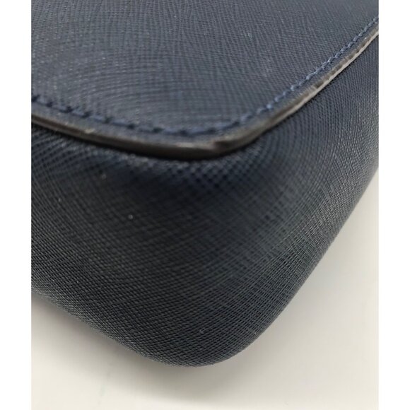 Michael Kors Navy Blue Leather Large Jet Set East West Crossbody Bag - Picture 6 of 11